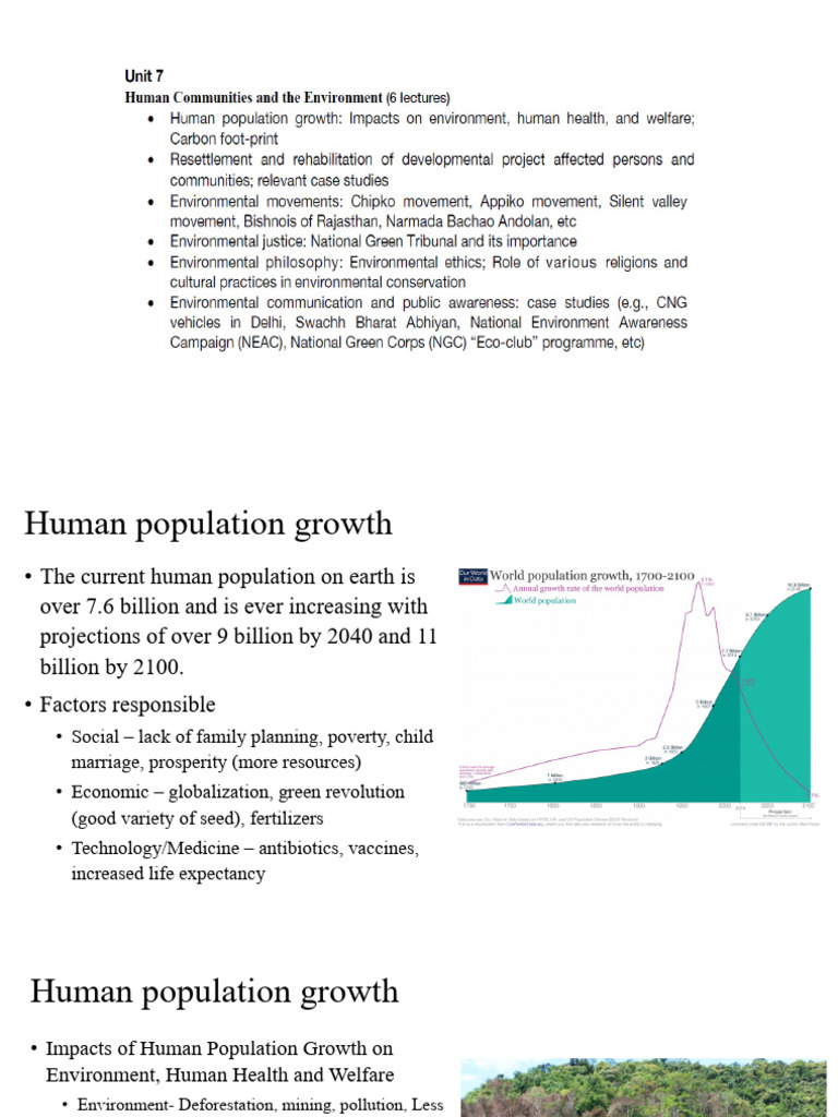 Unit 7 Human Communities and Environment | PDF