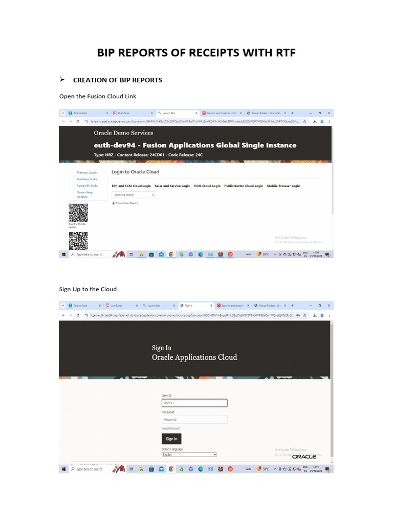 BIP Receipts Report Generation Guide | PDF | Sql | Data Management Software