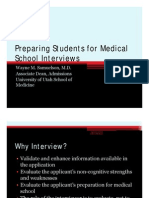 Medical School Interviews