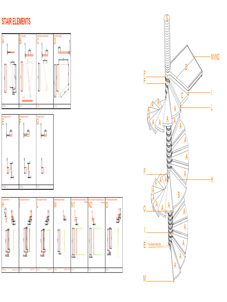 Stair Elements and Specifications Guide | PDF | Stairs | Architectural ...