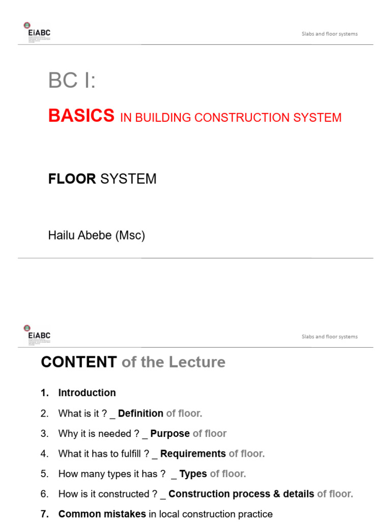 Understanding Slabs and Floor Systems | PDF | Concrete | Beam (Structure)