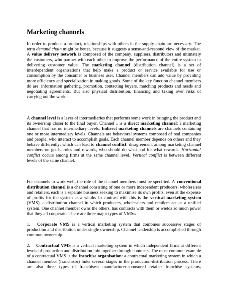 12-3 Marketing Channels | PDF | Logistics | Supply Chain