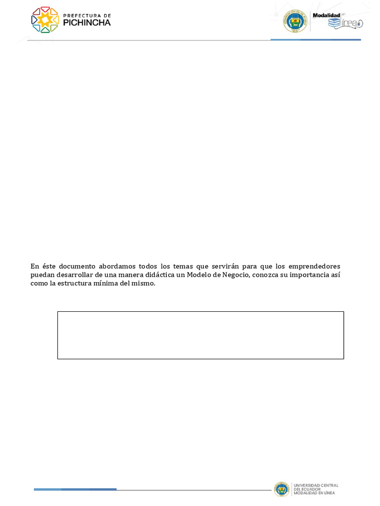 Guía para Desarrollar un Modelo de Negocio | PDF | Iniciativa ...