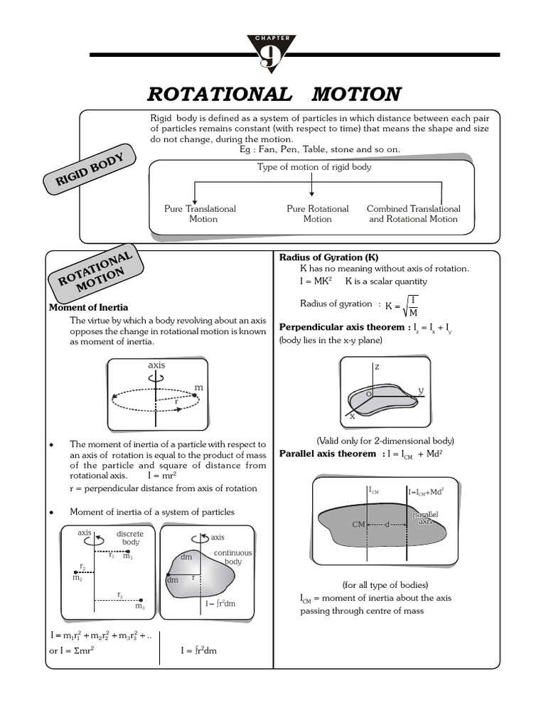 Rotational Motion | PDF | Rotation Around A Fixed Axis | Torque