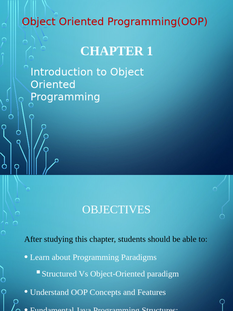 Chapter 1 Introduction To OOP | PDF | Object Oriented Programming ...