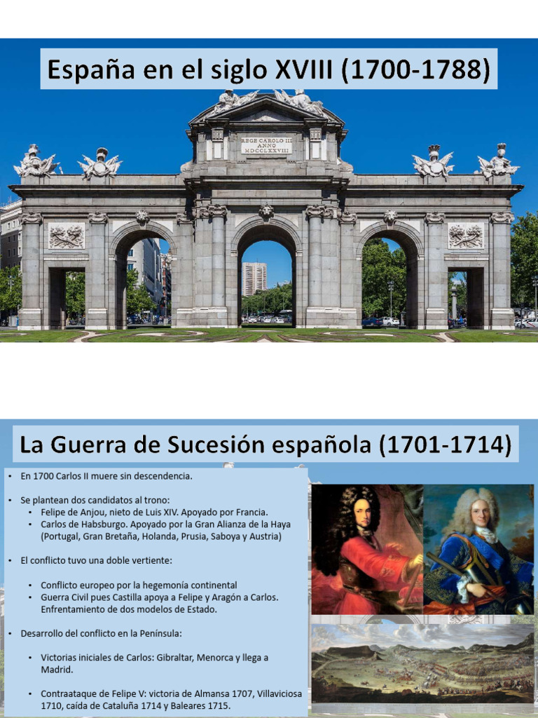 01 - España en El Siglo XVIII | PDF | Política | Viajes y turismo