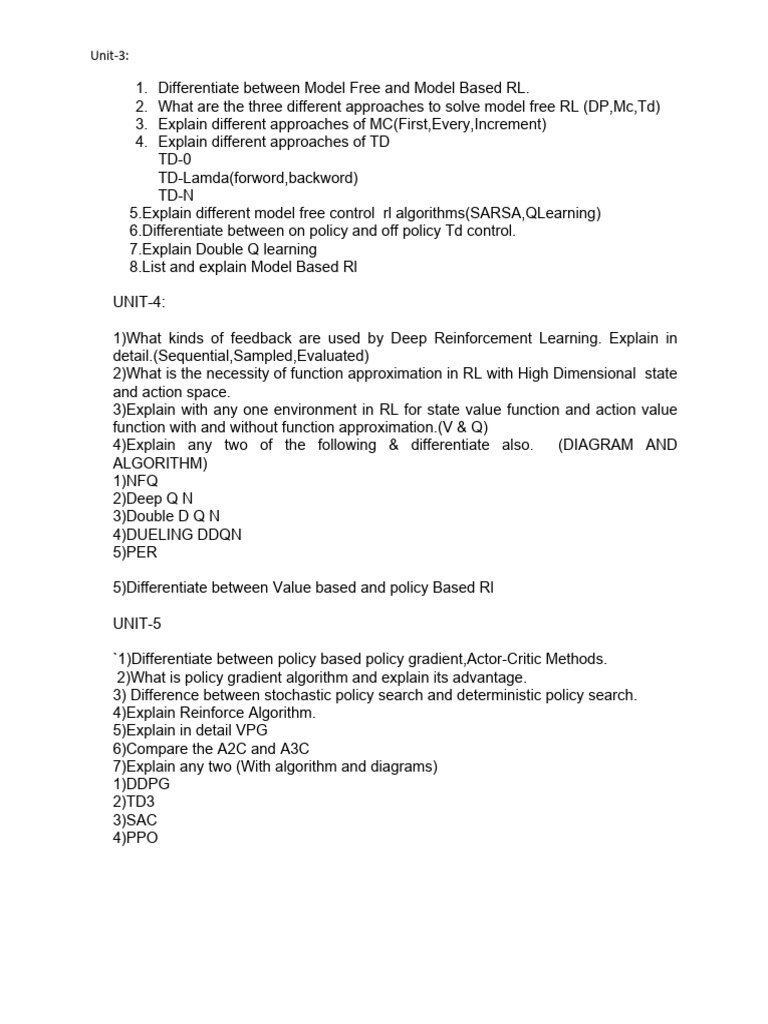 Model-Free vs Model-Based RL Guide | PDF