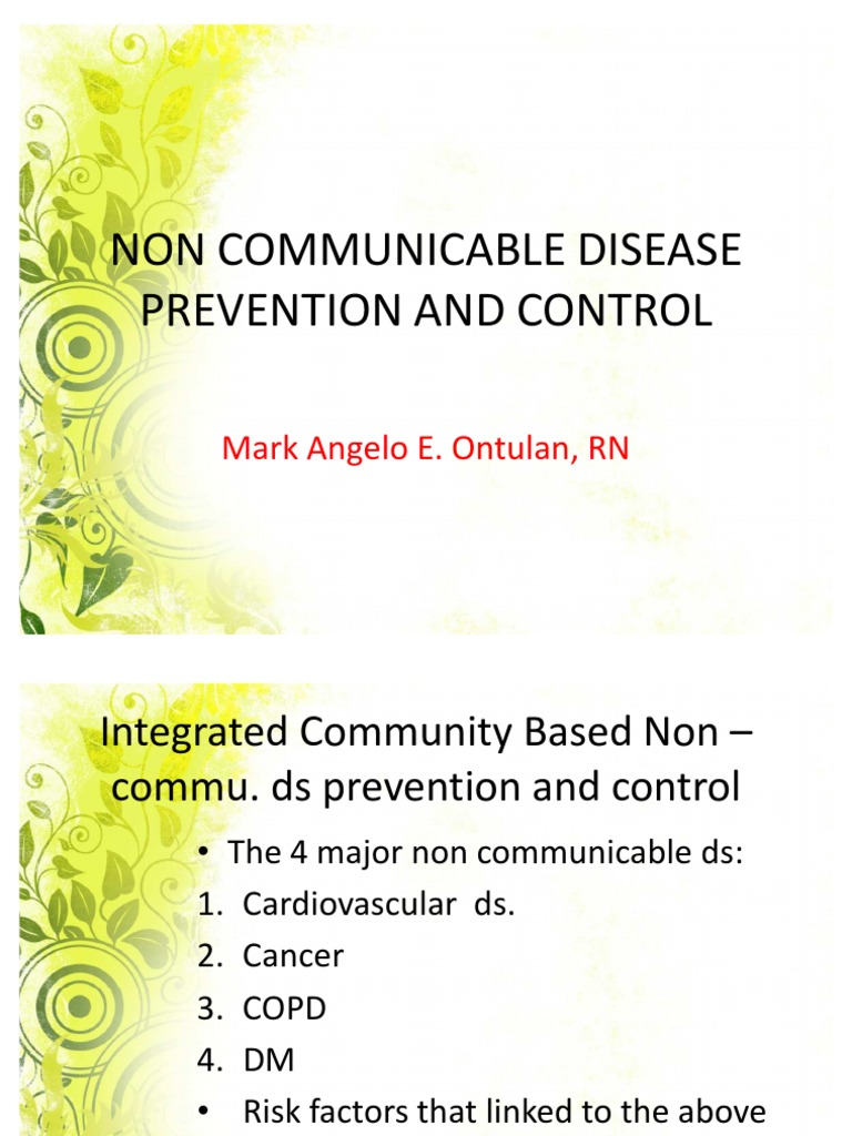 Non Communicable Disease Prevention And Control PDF