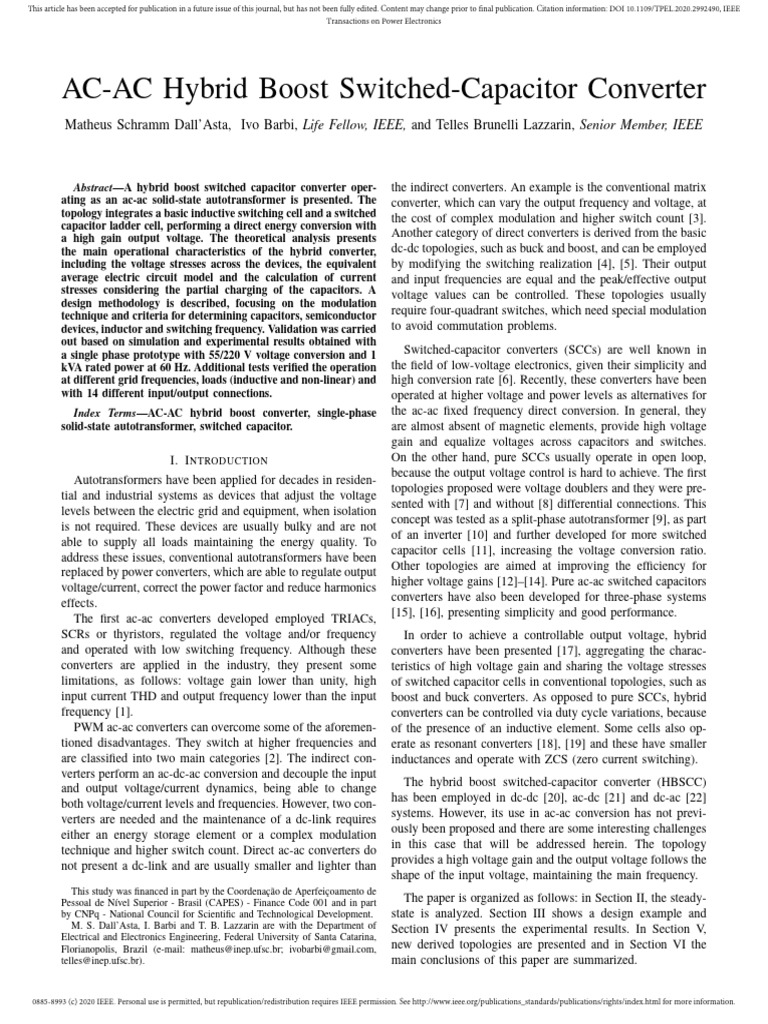 AC-AC Hybrid Converter Design | PDF | Capacitor | Computer Engineering