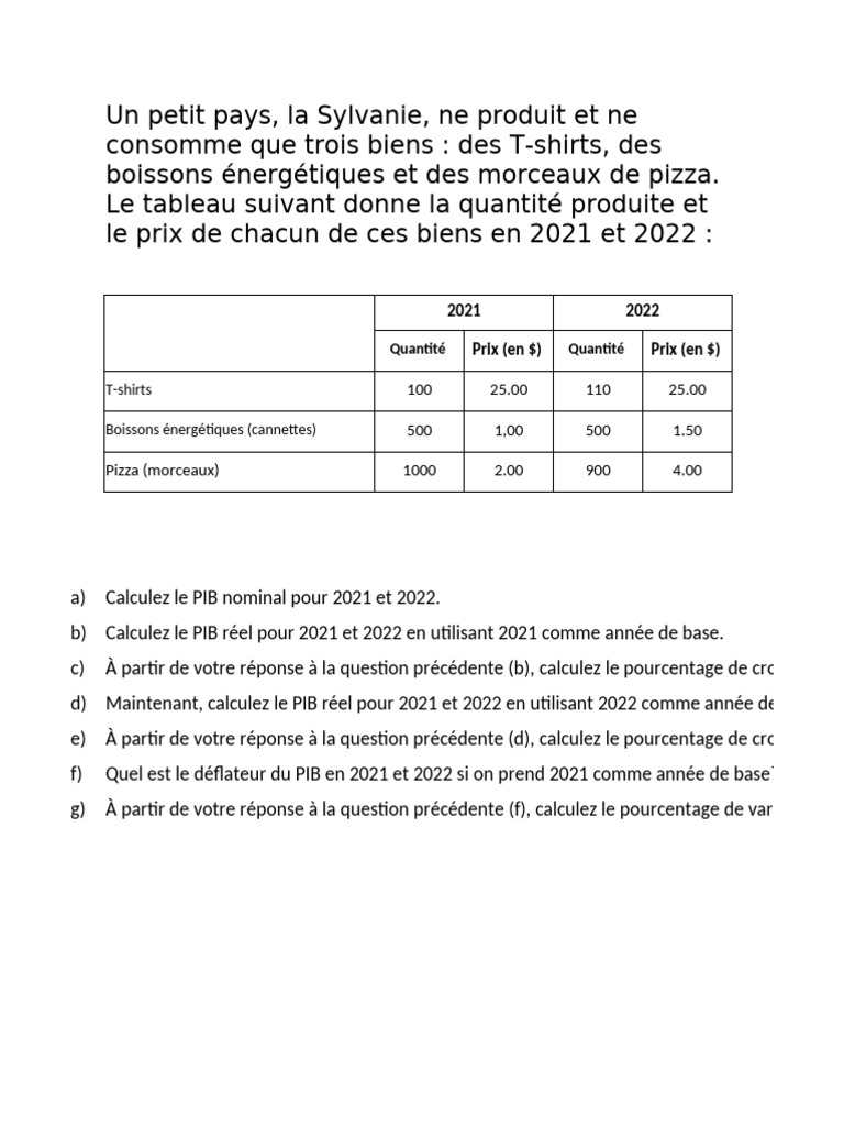 Calcul du PIB et de ses indicateurs | PDF | Produit intérieur brut