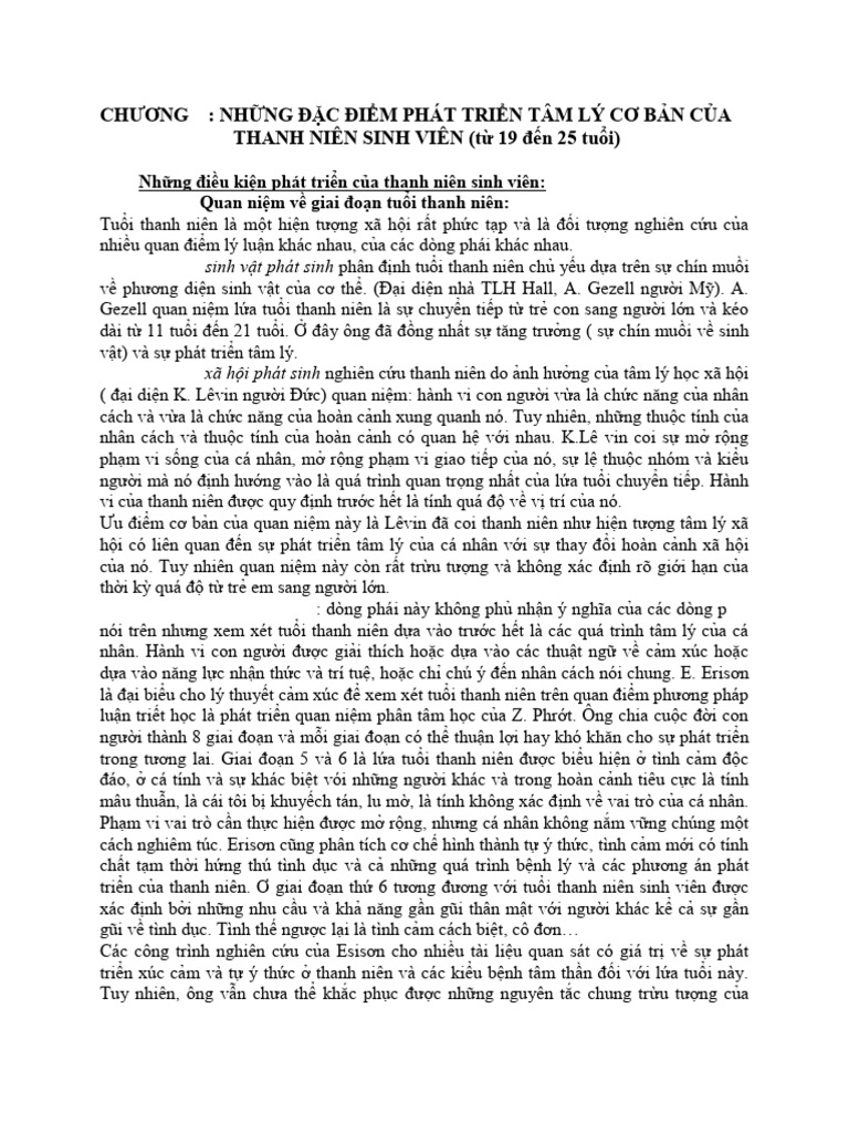 CHNG 2 Tam Ly Sinh Vien | PDF