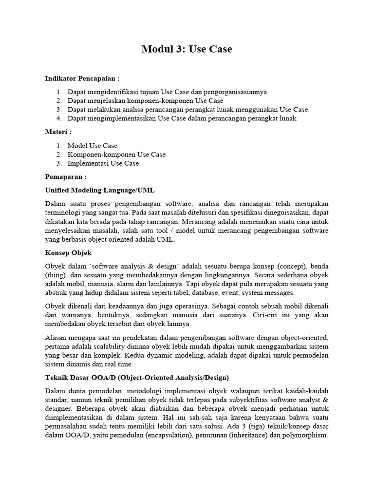 Panduan Lengkap Use Case dalam UML | PDF