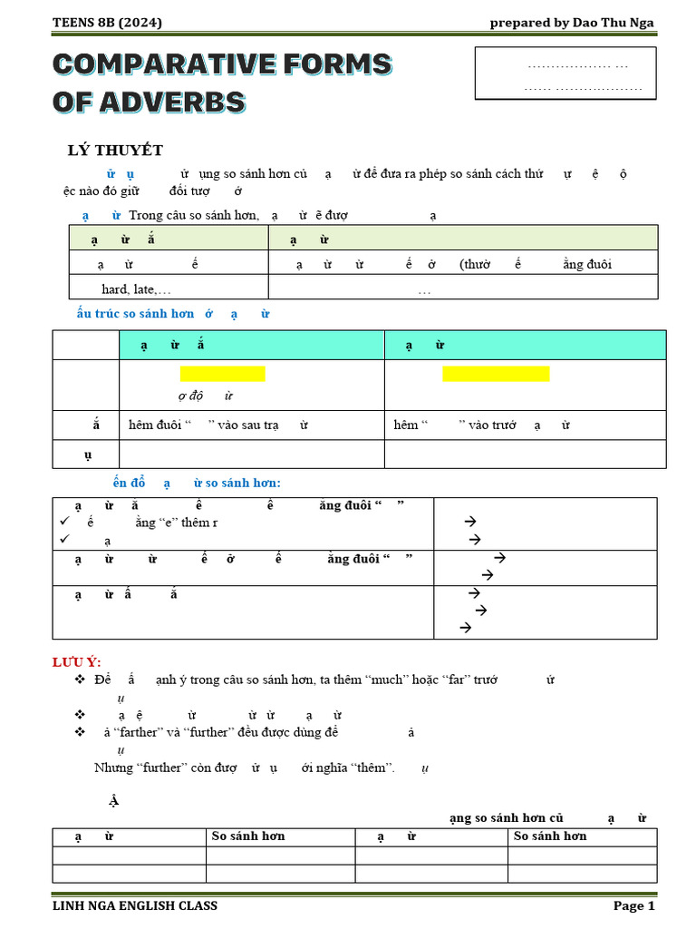 Globall Sucess 7 - Grammar - Comparative Forms of Adverbs | PDF