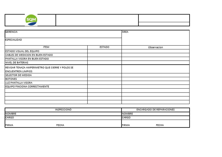 Check List MULTITESTER | PDF