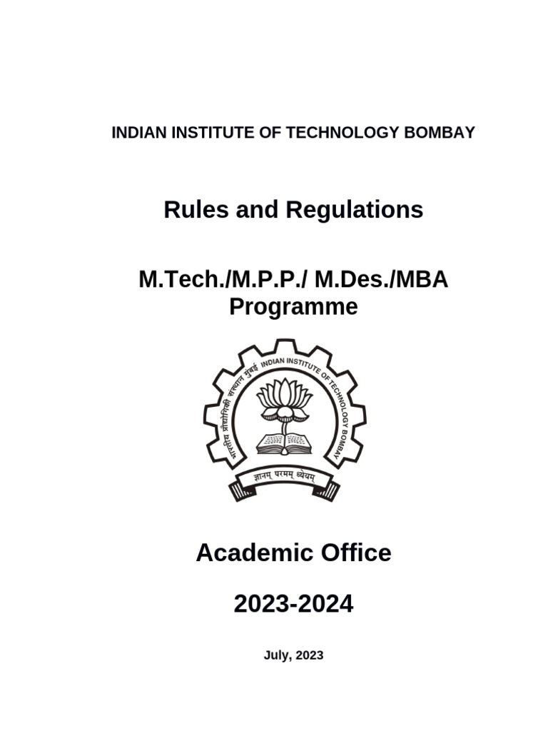 MTech Rules | PDF | Master's Degree | University And College Admission