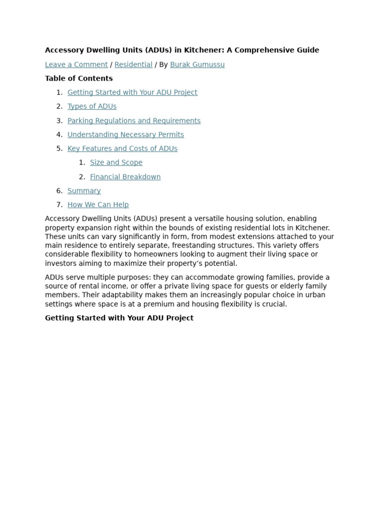 Accessory Dwelling Units | PDF | Condominium