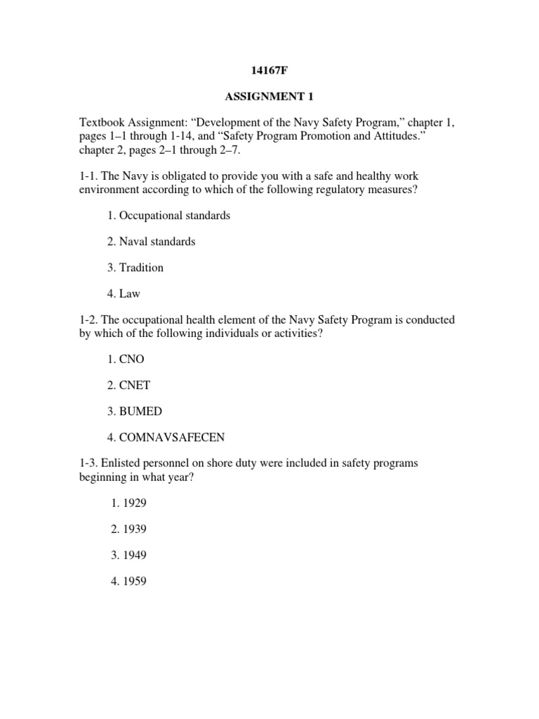 Navy Safety Program Overview | PDF | Occupational Safety And Health ...