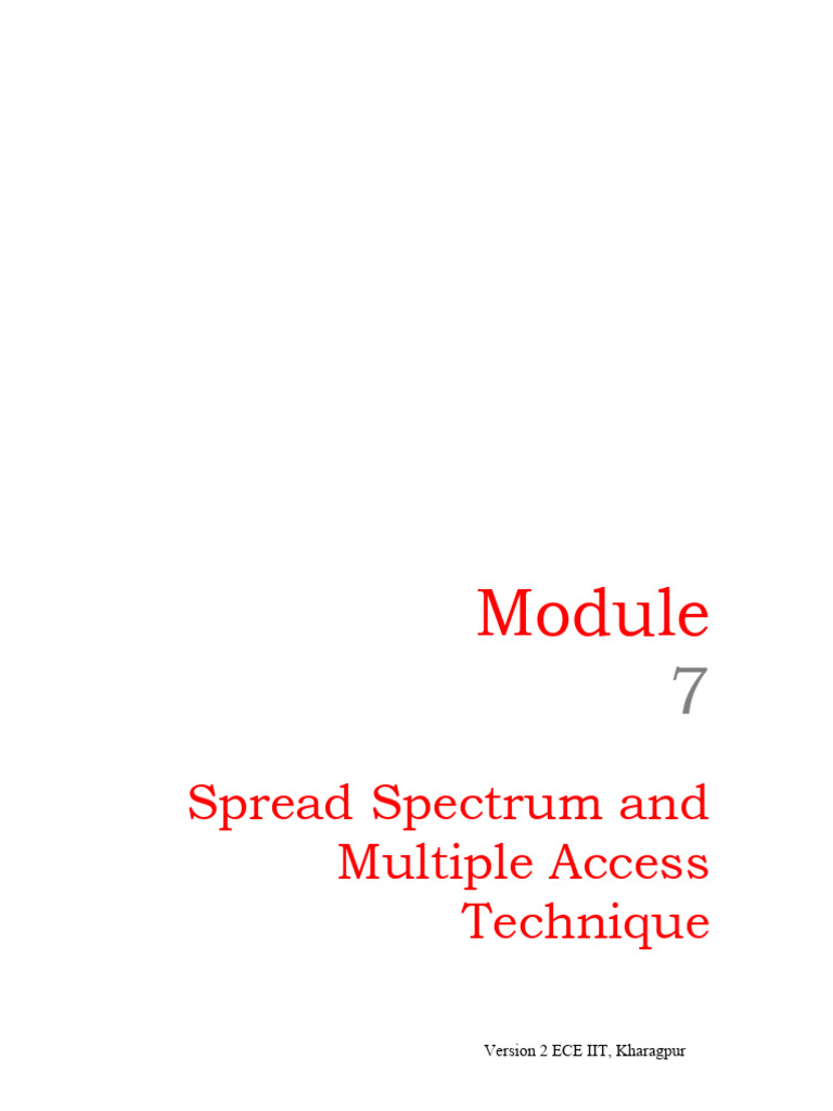 Spread Spectrum Modulation Overview | PDF | Modulation | Signal To ...