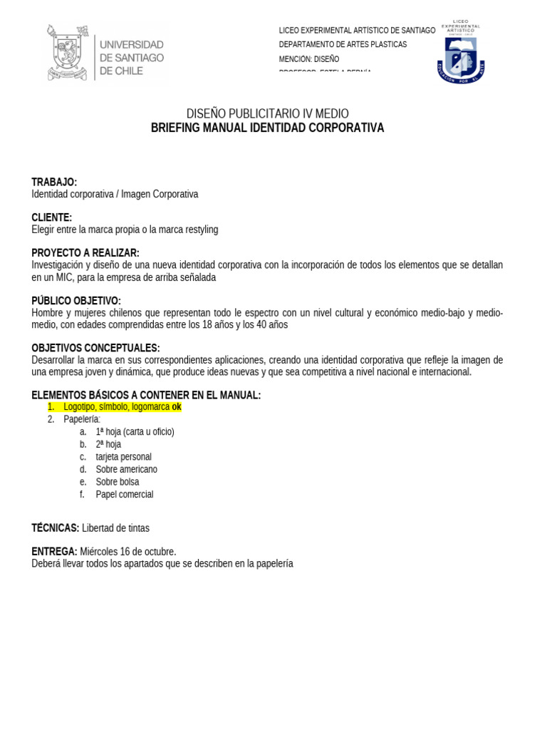 Briefing Identidad Corporativa IVM | PDF