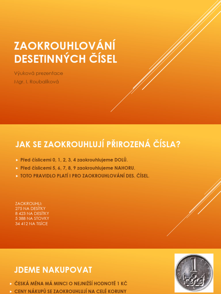 Zaokrouhlovani Desetinnych Cisel | PDF