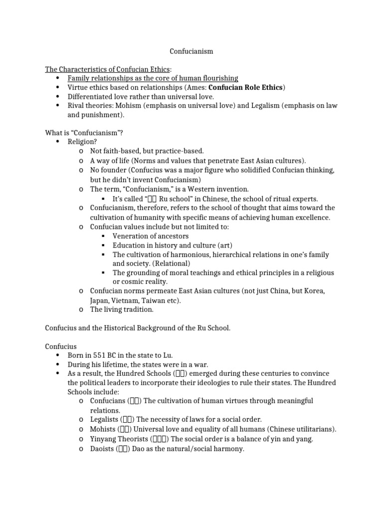 1 Confucianism CH 3-4 Asian Religions | PDF | Confucianism | China