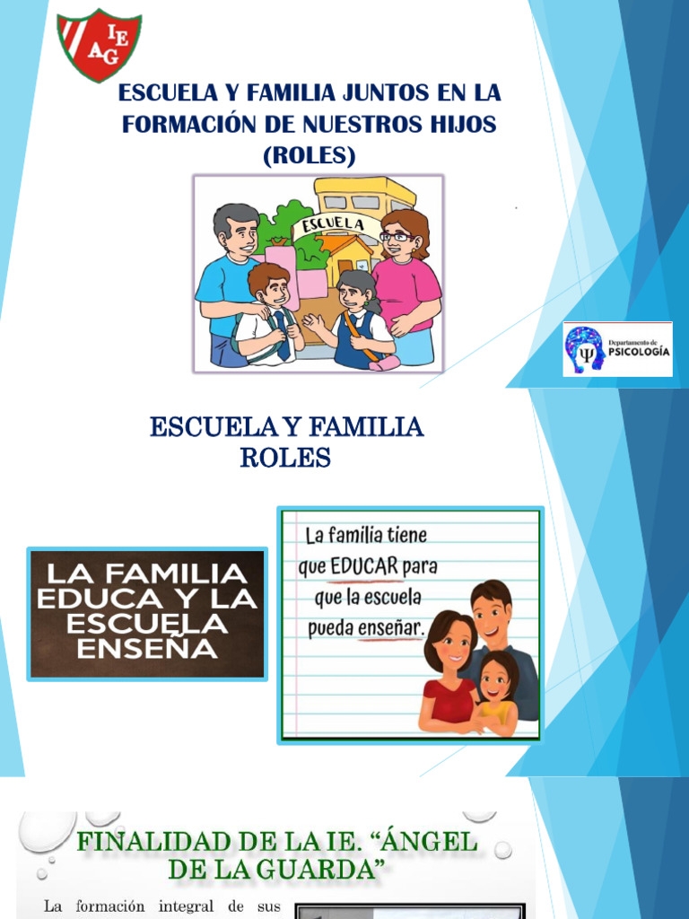Escuela y Familia en La Formación de Nuestros | PDF