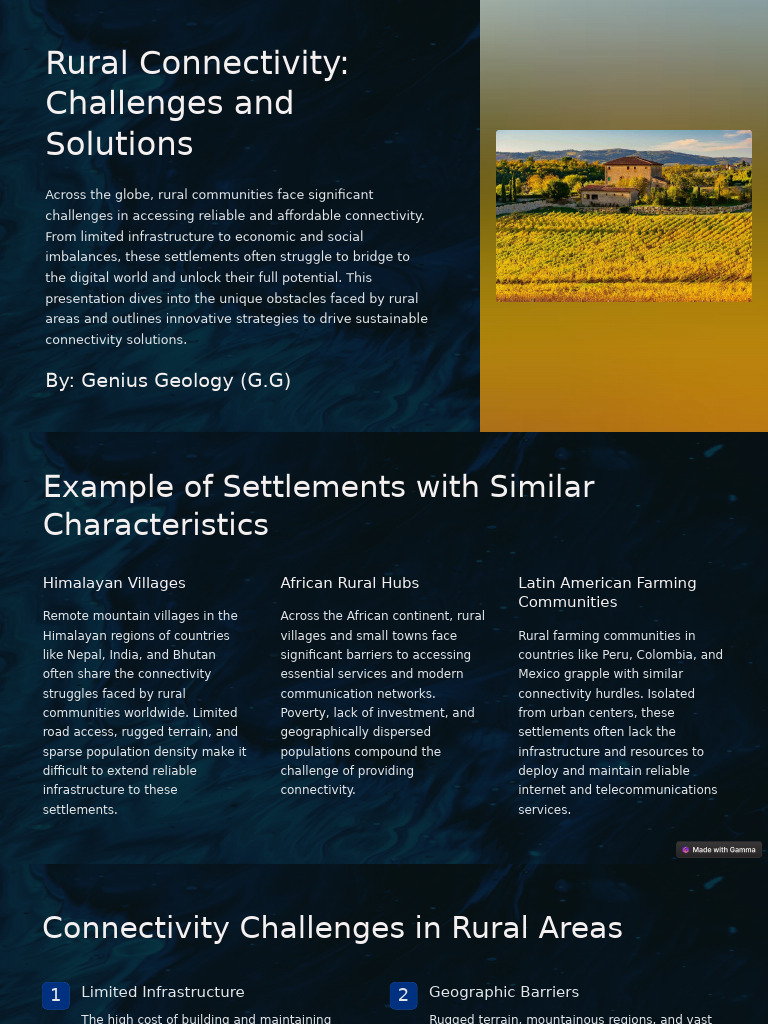 Rural Connectivity: Challenges & Solutions | PDF | Infrastructure ...