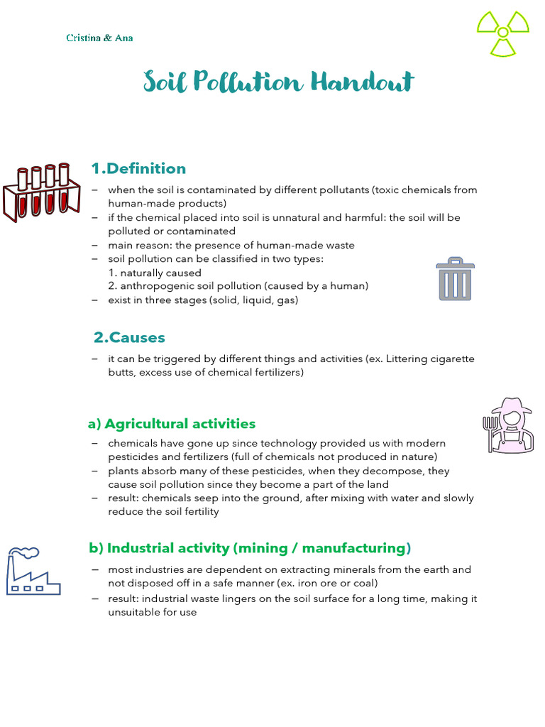 Soil Pollution Handout | PDF | Soil | Pollution