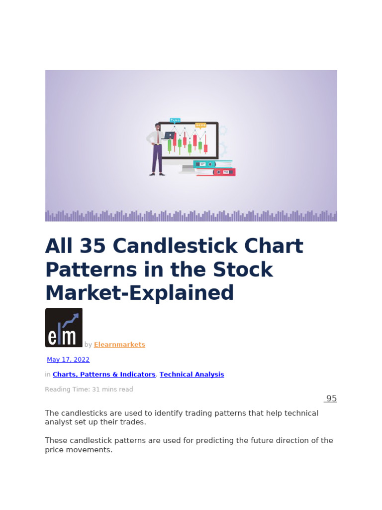 All 35 Candlestick Chart Patterns in The Stock Market | PDF | Market ...