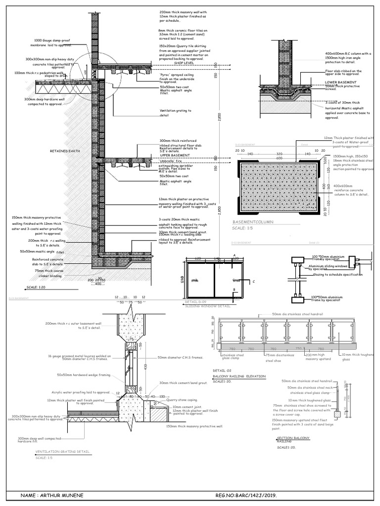 Basement Construction and Detailing Guide | PDF | Concrete | Masonry