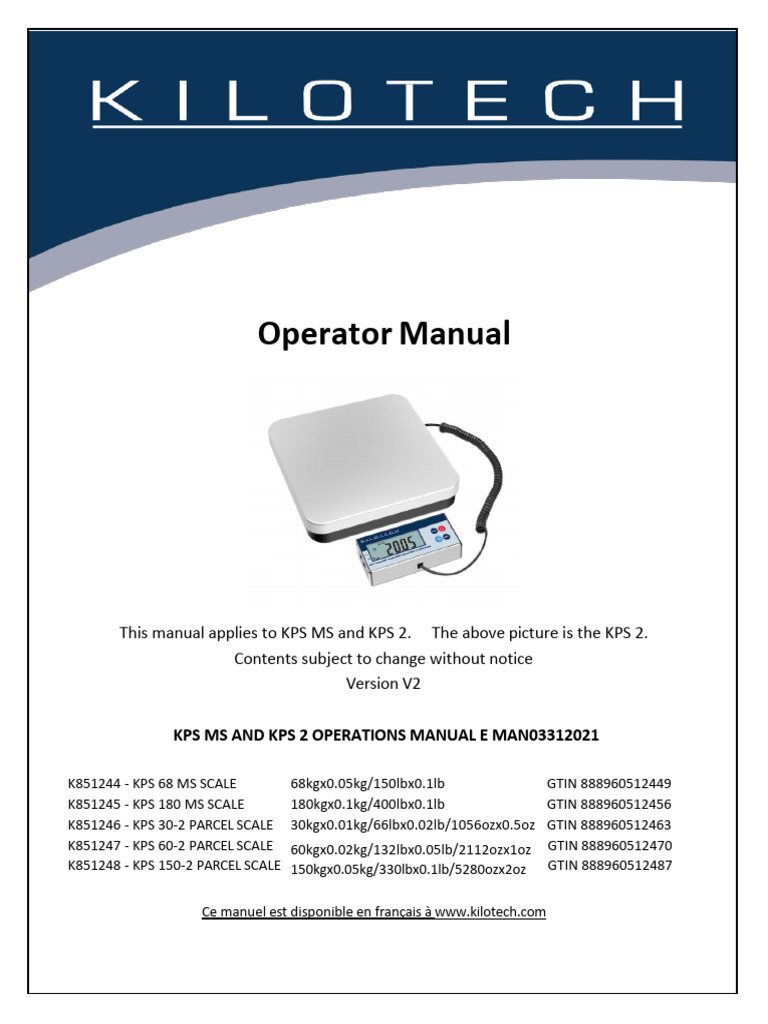 KPS MS and KPS 2 Operator Manual | PDF | Ac Power Plugs And Sockets ...