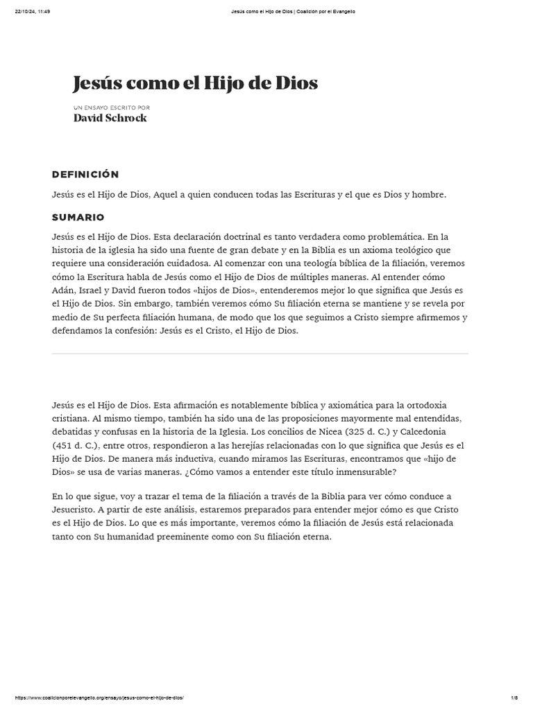 Jesús: El Hijo de Dios en la Biblia | PDF | Jesús | La resurrección de ...
