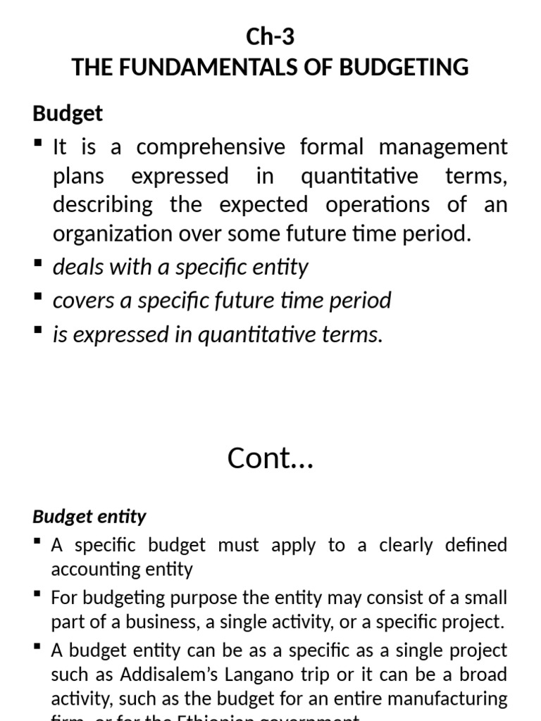Budgeting Fundamentals and Master Budget | PDF | Budget | Expense
