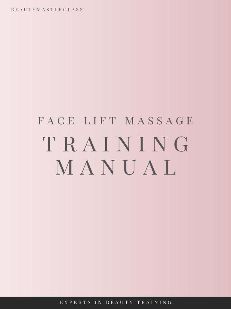 Face Lift Massage Training Manual | PDF | Epidermis | Anatomy