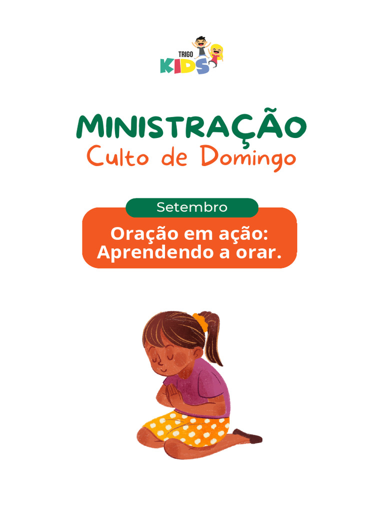 Culto Kids: Aprendendo a Orar | PDF | Oração | Deus