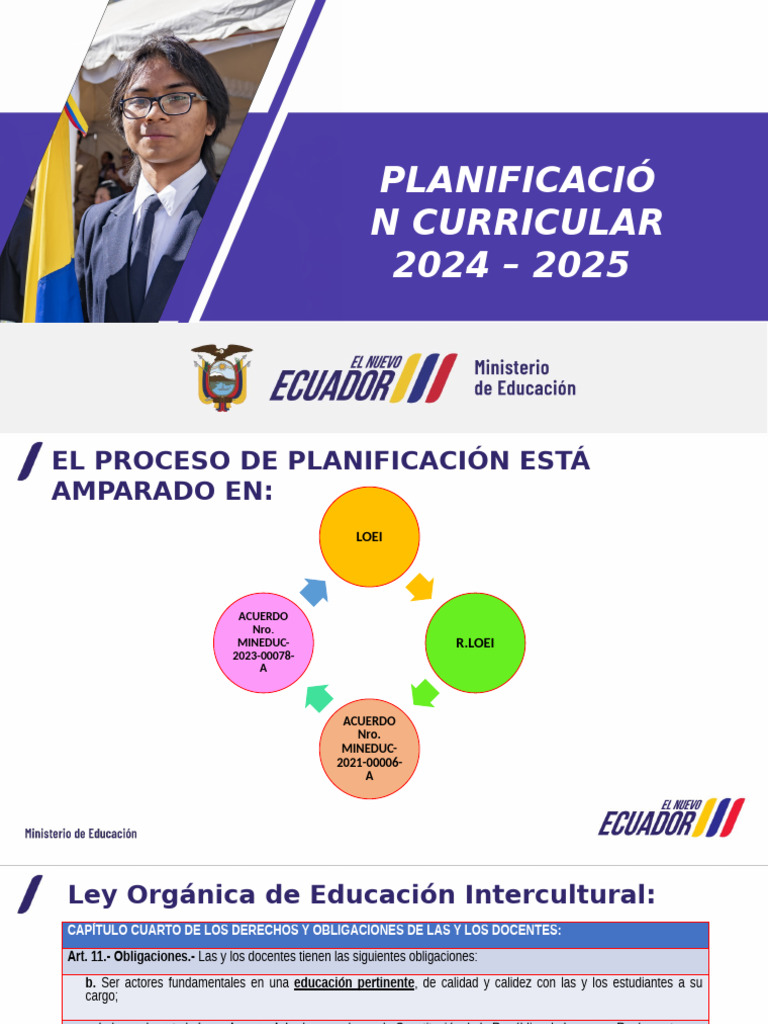 Planificación Curricular 2024-2025 | PDF | Plan de estudios | Maestros