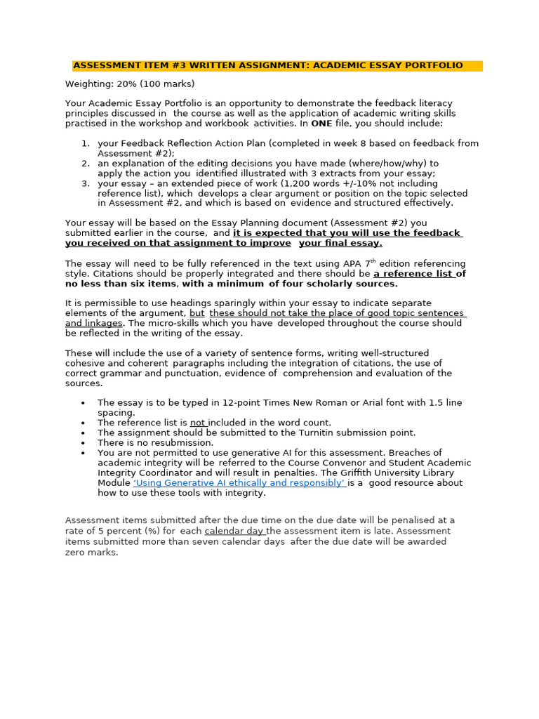 Academic Essay Portfolio Guide | PDF | Essays | Writing