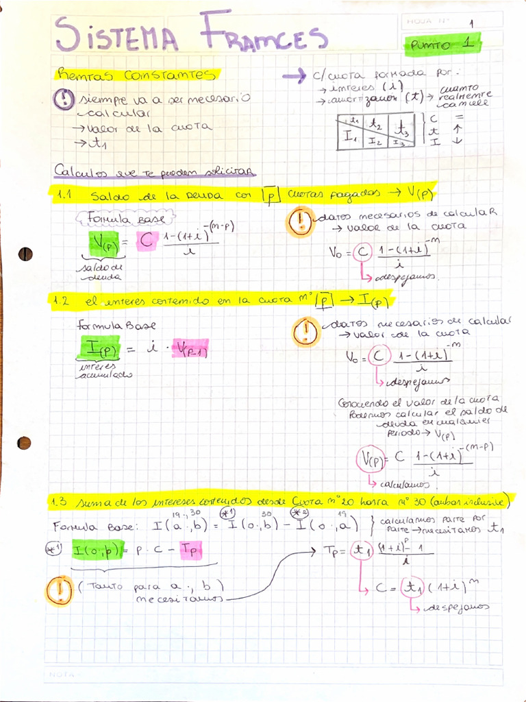 Formulas CF 2 Parcial | PDF