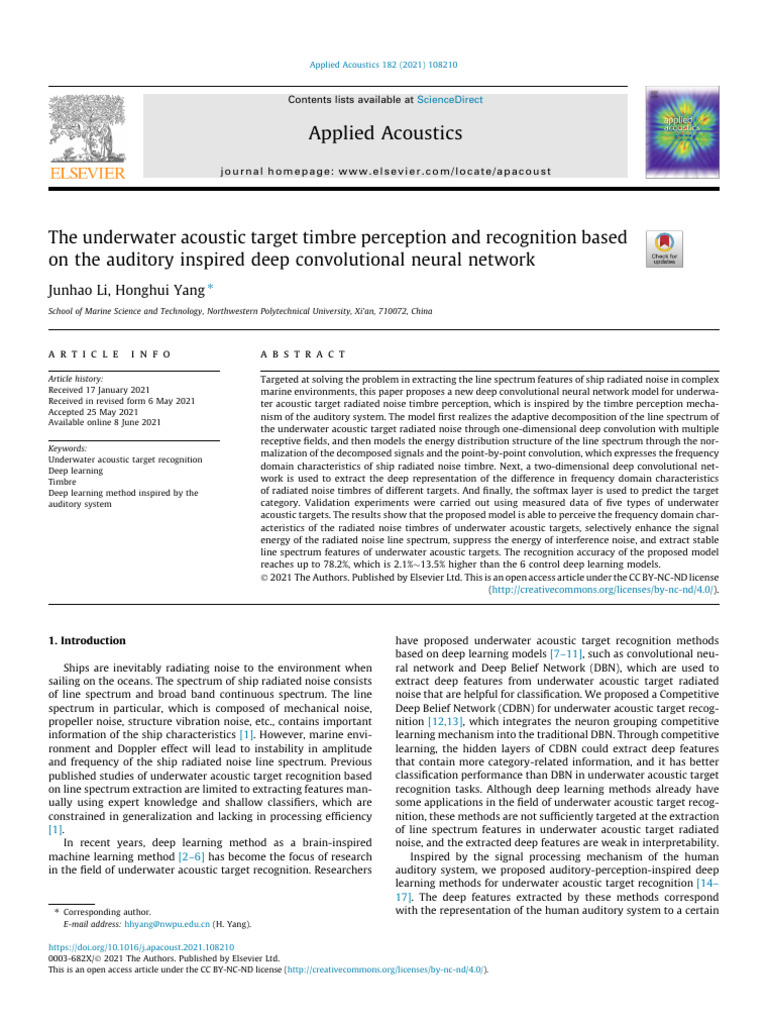 1 s2.0 S0003682X21003042 Main | PDF | Spectral Density | Sound