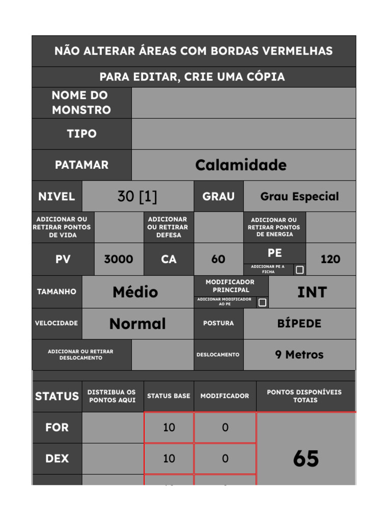 Ficha de Monstro Calamidade ND30 | PDF | Morte