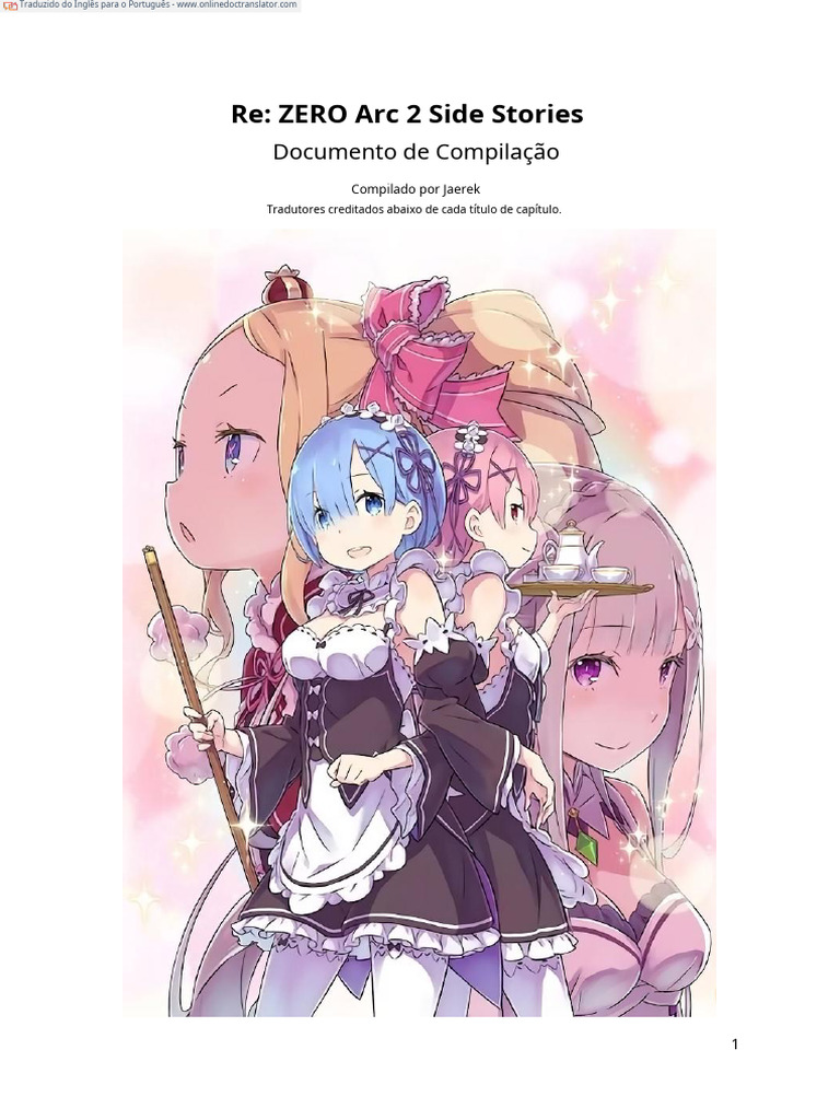 Side Story Re:Zero - Arco 2 | PDF | Tempo | Pensamento, image size:768x1024