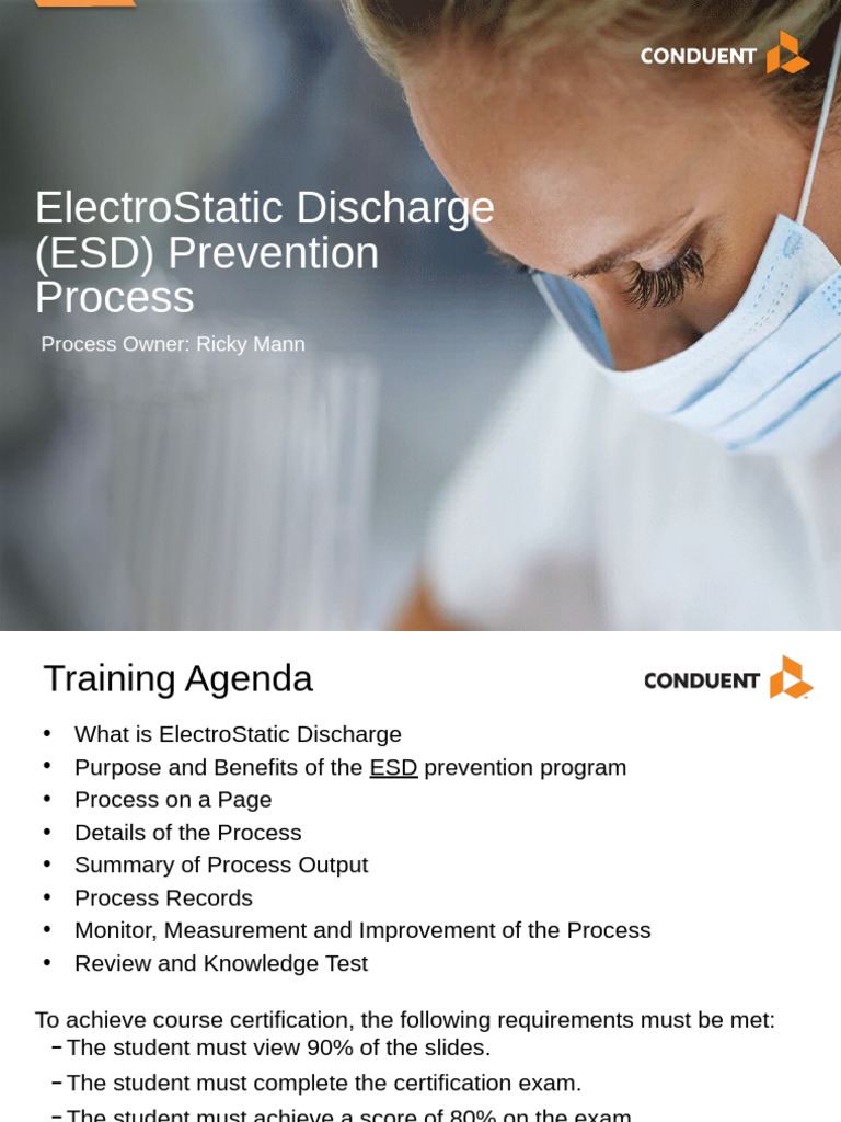ESD Prevention Training Overview | PDF | Electrostatic Discharge ...