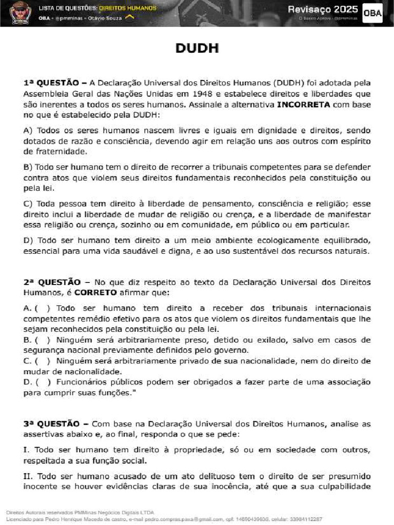 Questoes Dudh Cadh | PDF