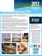 Food Safety Supervisor (FSS) : Courses Commercial
