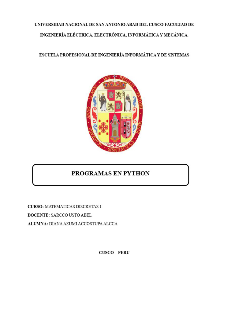 Programas en Python | PDF | Métodos y materiales de enseñanza