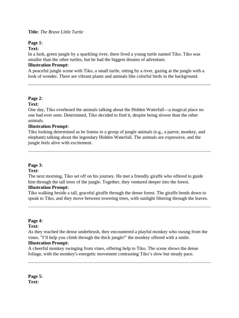 Tiko's Adventure to the Hidden Waterfall | PDF | Travel
