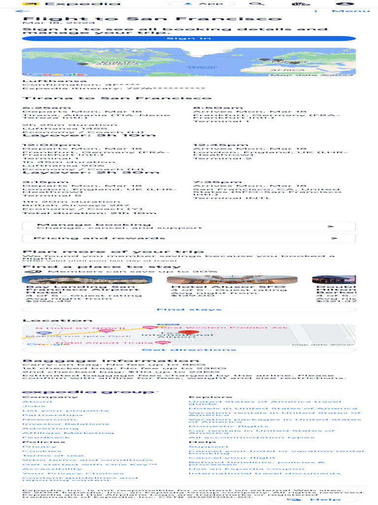 Flight To San Francisco Expedia | PDF | San Francisco International ...