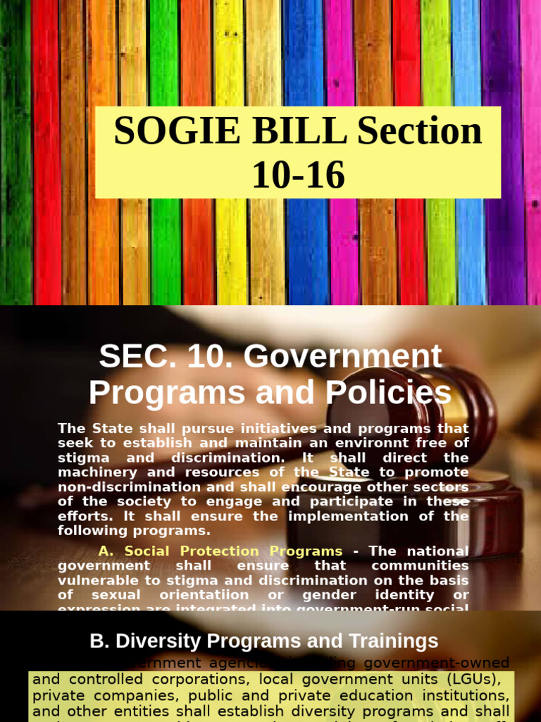 SOGIE Bill: Government Policies for Equality | PDF | United States ...