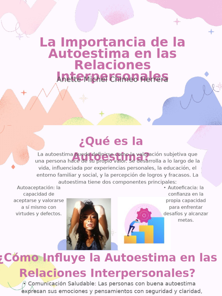 Autoestima y Relaciones Saludables | PDF | Autoestima | Las emociones