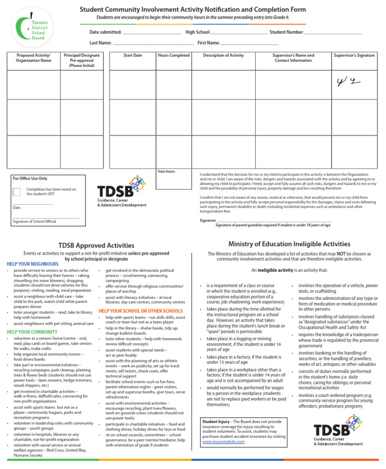 Communityinvolvementform | PDF